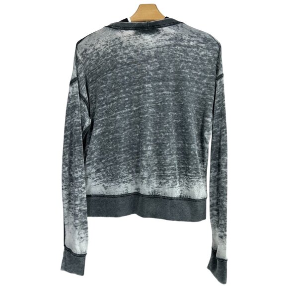 AMUSE SOCIETY State of Mind Sweatshirt Sz M Grey Faded Dye Graphic Cotton Blend - Picture 3 of 7